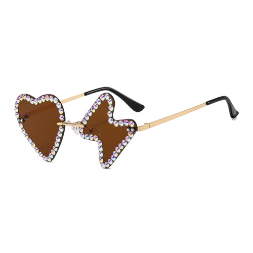 Watreketal Y2K Sonnenbrille Für Frauen Männer Trendige Strasssteine einzigartige Herzform Sonnenbrillen Cosplay Brille Übergroße Strasssteine funkeln Watreketal Y2K Sonnenbrille Für Frauen Männer Trendige Strasssteine einzigartige Herzform Sonnenbrillen Cosplay Brille Übergroße Strasssteine funkeln von Watreketal