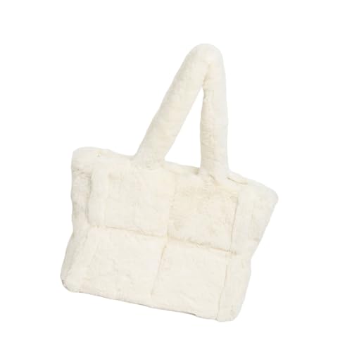 Watreketal Zeitgenössische Plüschhandtasche Mit Geräumiger Innenpreis Tasche Winter Für Arbeit Und Freizeitaktivitäten Winter Pelzig von Watreketal
