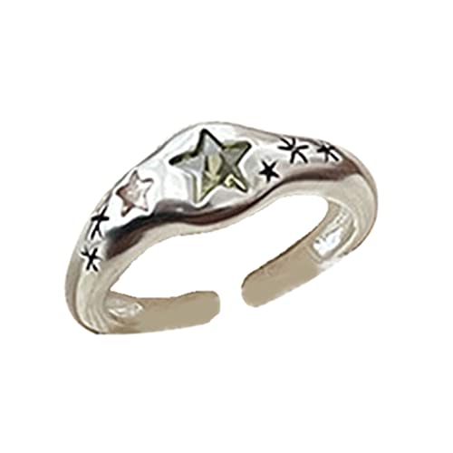 Watreketal Zirkonringe Einstellbare Open Engagement Y2K Legierung Ästhetischer Schmuck Für Verlobungsringe Für Frauen Watreketal Zirkonringe Einstellbare Open Engagement Y2K Legierung Ästhetischer Schmuck Für Verlobungsringe Für Frauen von Watreketal
