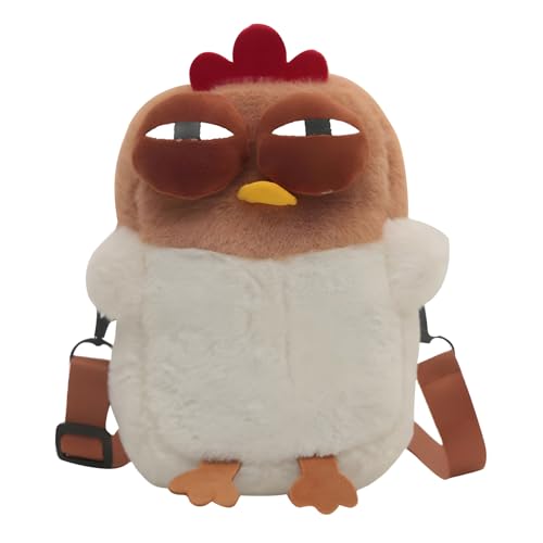 Weiche Plüsch Hühnchen Umhängetasche Für Münze Und Kleine Gegenstände Mode Crossbody Tasche Satchel Kid's Geschenk Cartoon Chicken Crossbody Tasche von Watreketal