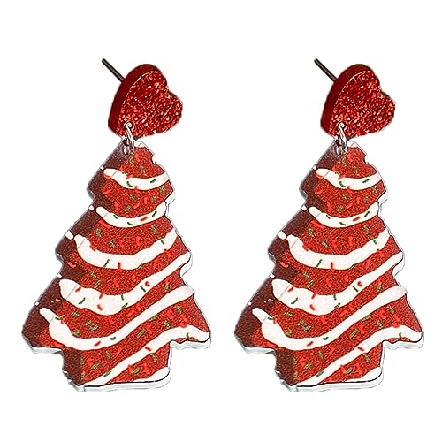 Weihnachts Cartoon Acryl Drop Ohrringe Baum Alpakas Lebkuchen Mann Dangle Party Schmuck Geschenk Für Frauen Mädchen Fashion Acryl Hangle Leicht Einzigartig von Watreketal