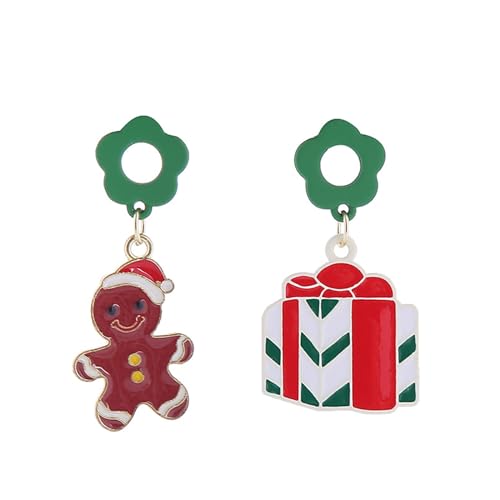 Weihnachtsstolder Ohrringe Glocken Schneeflocken Asymmetrische Ohrringe Weihnachtsmann Heizpendellohrring Für Frauen Mädchen Schmuck Geschenk Weihnachtsbaum Bellohrring Ohrring von Watreketal