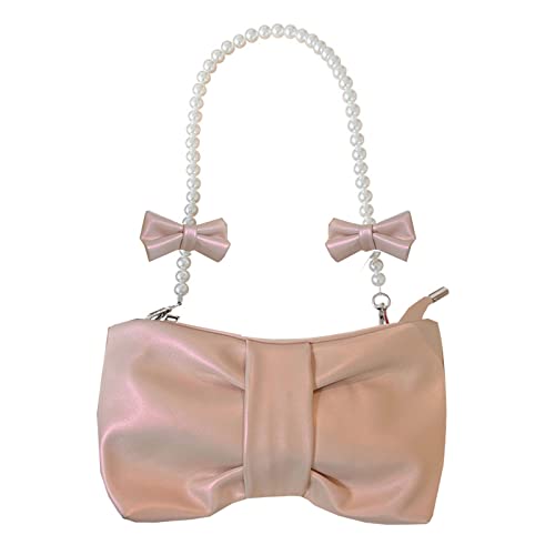 Zarte Achselbeutel Bowknot Abend Perle Kette Schulter Handtasche Crossbody Überraschungsgeschenk Für Mädchen Handtasche von Watreketal