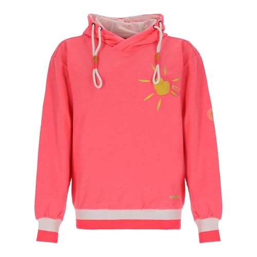 Wattlöper Damen Sweathoody mit Frottee-Herz und Moin-Schriftzug - Modischer maritimer Kapuzenpullover in Pink Größe L von Wattlöper