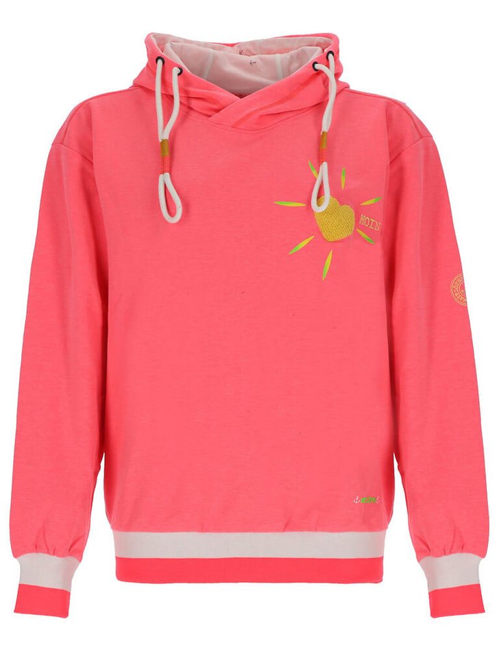 Wattlöper Kapuzenpullover Damen Sweathoody mit Frottee-Herz - Modischer Pullover mit Kapuze von Wattlöper