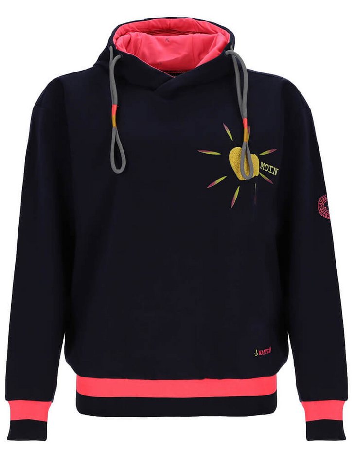 Wattlöper Kapuzenpullover Damen Sweathoody mit Frottee-Herz - Modischer Pullover mit Kapuze von Wattlöper