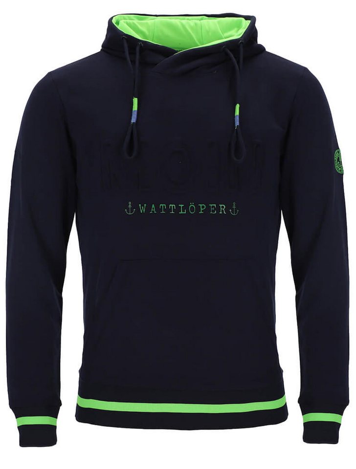 Wattlöper Kapuzenpullover Herren Sweathoody mit Moin-PopUp - Pullover mit Kängurutasche von Wattlöper
