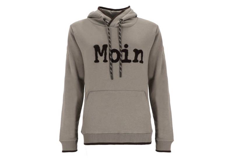 Wattlöper Kapuzenpullover Unisex Sweathoody mit Schriftzug "Moin" in Frottee - Pulli mit Kapuze von Wattlöper