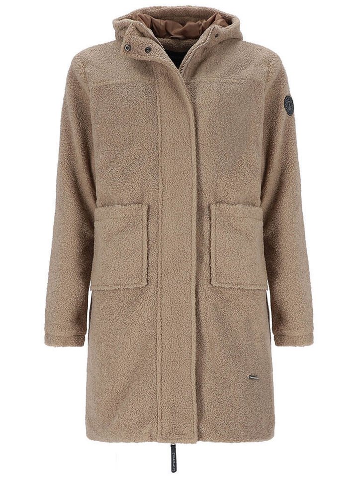 Wattlöper Wintermantel Damen Mantel Oversize aus Curly-Fleece - Fleecemantel mit Kapuze von Wattlöper