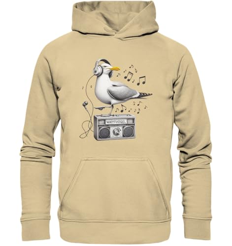Wattvogel - Möwe Radio - Unisex Hoodie Kaputzenpullover von Wattvogel
