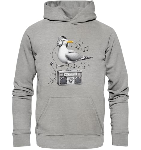 Wattvogel - Möwe Radio - Unisex Hoodie Kaputzenpullover von Wattvogel