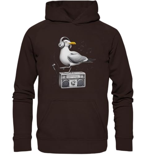 Wattvogel - Möwe Radio - Unisex Hoodie Kaputzenpullover von Wattvogel