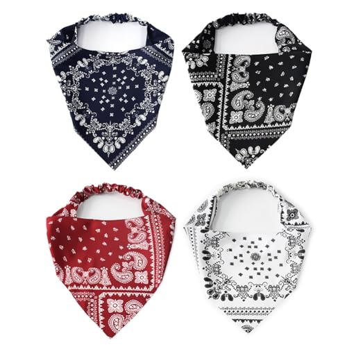 Haar Bandana Damen Vintage Haarbänder Breite Elegante Stirnband Mädchen Elastisches Haar-Accessoires 4 Stück von Watwass