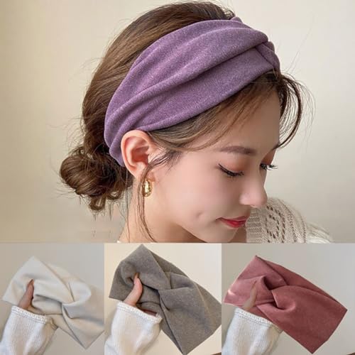 Haarbänder für Frauen Kosmetik Elastisches Kopfband Yoga Freizeit Haar Bandana Mädchen Weich 4 Stück von Watwass