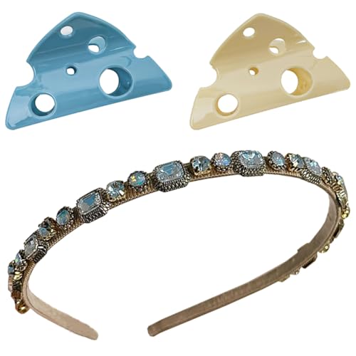 Haarklammern Damen Groß Haarkrallen Clips Dickes Haar Mädchen Haarreif Glitzer Strass Haarschmuck 3 Stück von Watwass