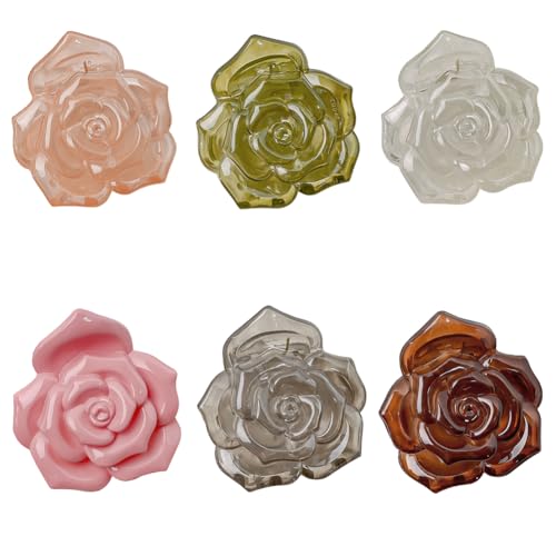 Haarspangen Mittelgroß 6 Stück Haarnadeln Mädchen Blumen Klaue Clips Damen Vintage Haar-Zubehör Mehrfarbig von Watwass