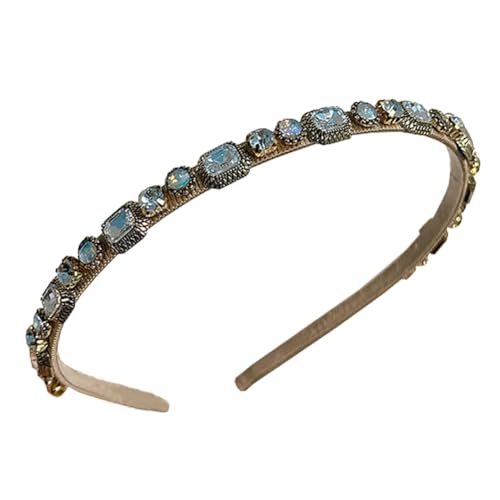 Stirnbänder Dünn Mädchen Mode Haarreif Damen Glitzer Haare Hoops Blau Rhinestone Haarbänder Elastisches von Watwass