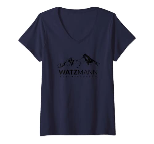 Damen Watzmann Höhe ermittelt mit 2713 Meter - Berchtesgaden T-Shirt mit V-Ausschnitt Damen Watzmann Höhe ermittelt mit 2713 Meter - Berchtesgaden T-Shirt mit V-Ausschnitt von Watzmann Königssee Berchtesgaden