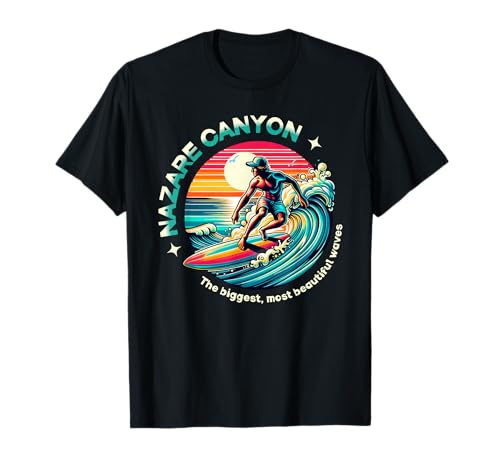 Nazare Biggest Wave Surfing Surf in Portugal Men Surfer T-Shirt Nazare Biggest Wave Surfing Surf in Portugal Men Surfer T-Shirt von Wave Surfer Nazare Beach Surfing Portugal