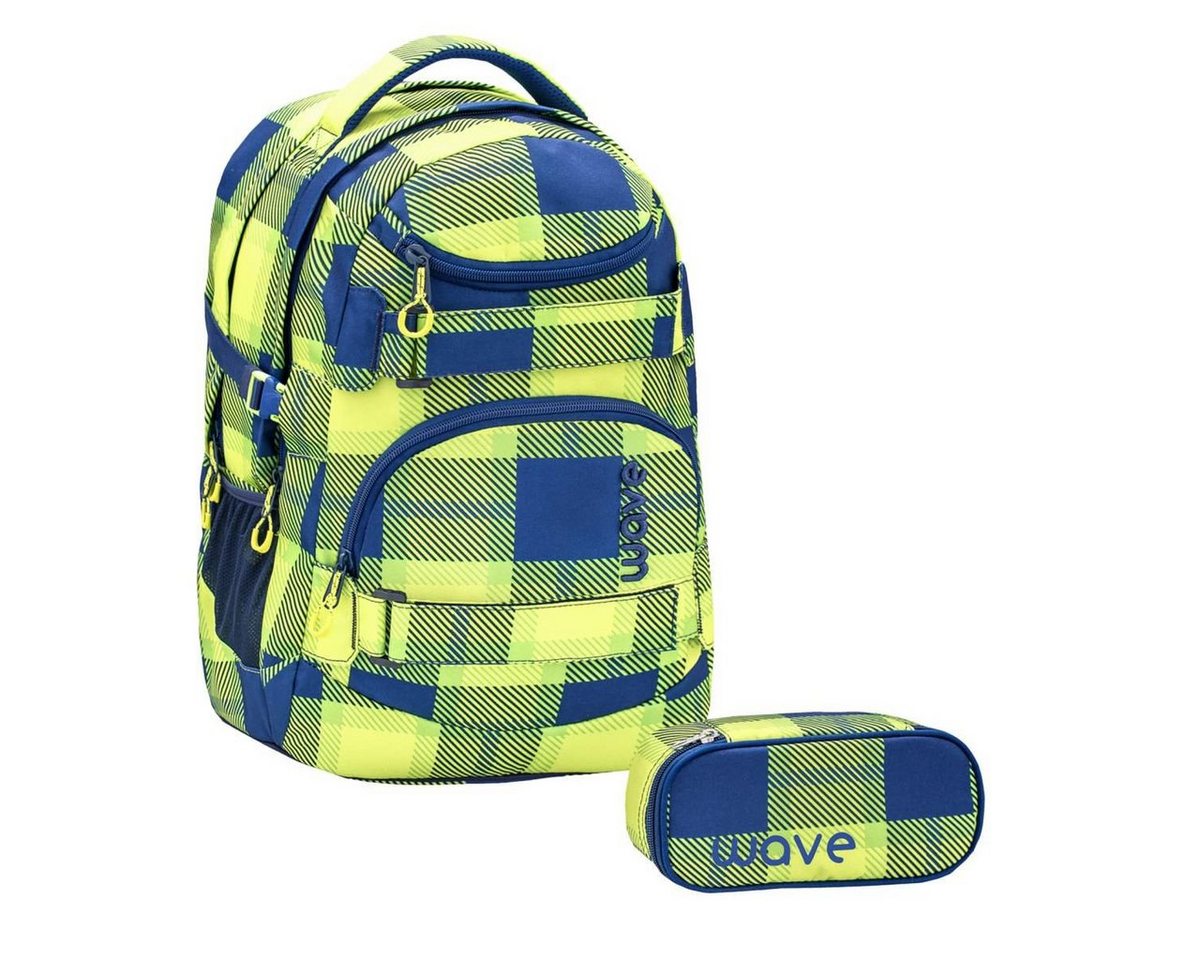 Wave Schulrucksack Infinity" für Mädchen Jungen Teenager, Schultasche, ab 5. Klasse, weiterführende Schule, 2tlg. Set" von Wave