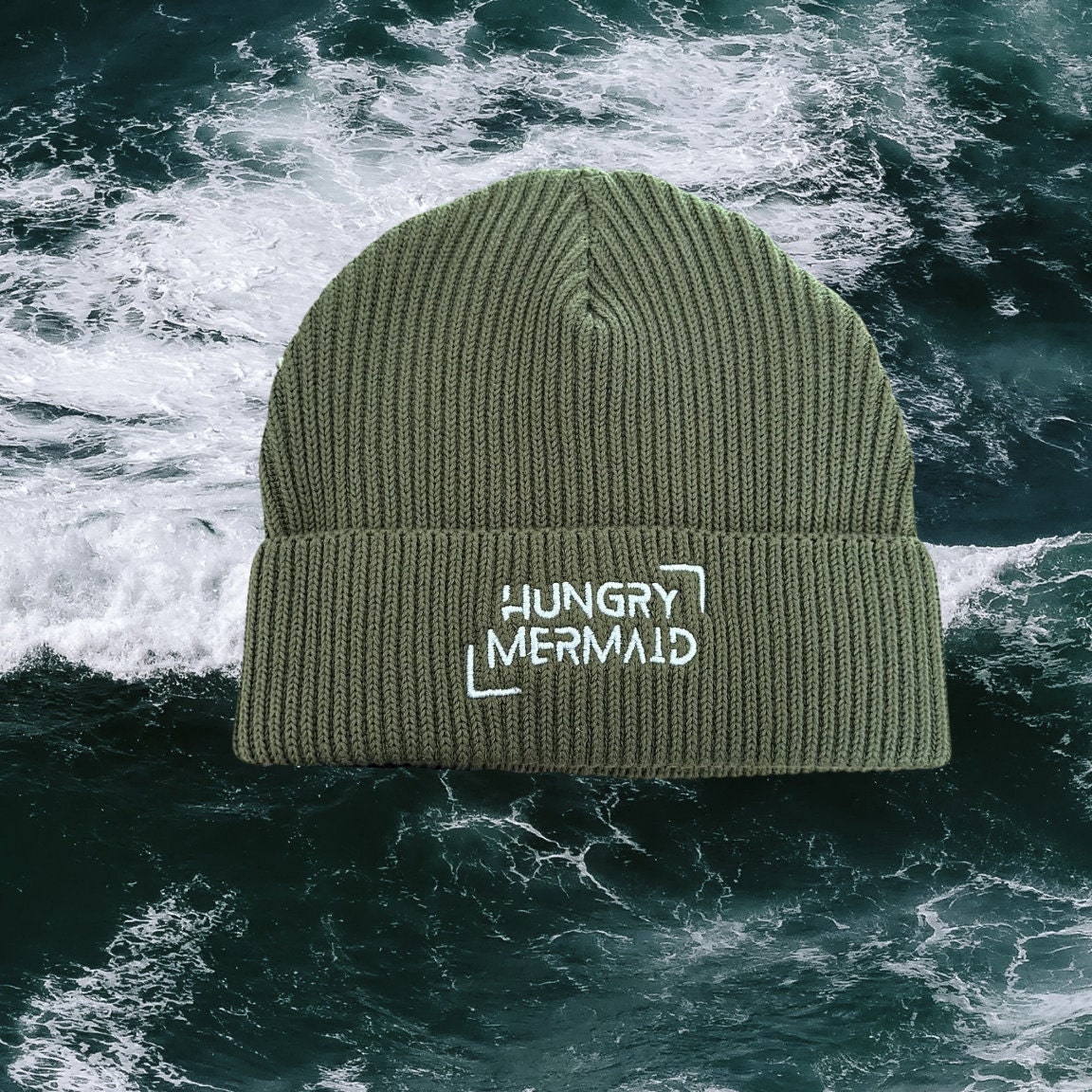 Mermaid - Organic Fisherman Beanie Mermaid - Organic Fisherman Beanie von WaveWhisperWorks