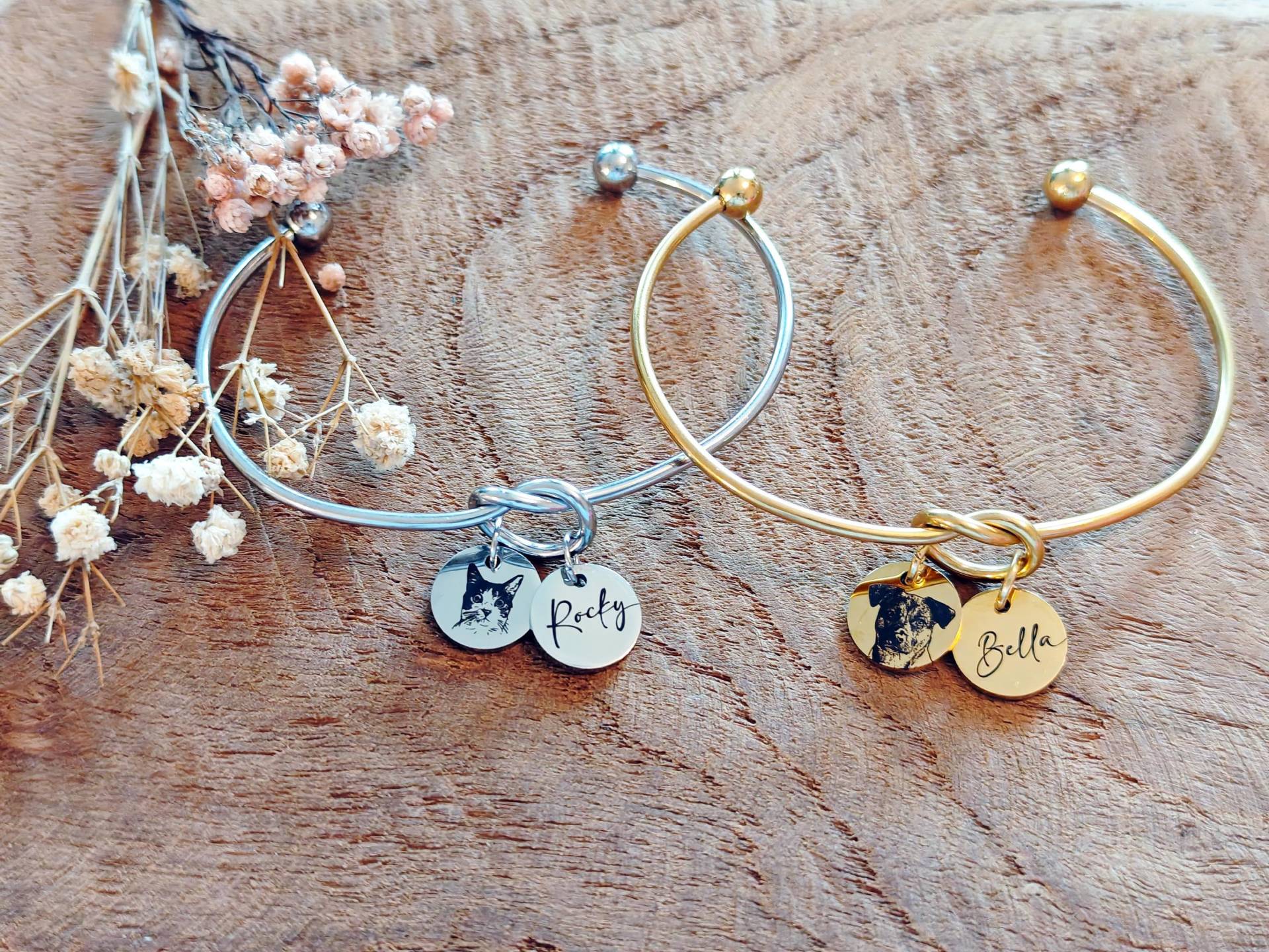 Personalisierter Armreif Mit Tierfoto Und Namen, Persönliches Haustier Portrait Armband, Individuelles Geschenk Für Tierfreunde Personalisierter Armreif Mit Tierfoto Und Namen, Persönliches Haustier Portrait Armband, Individuelles Geschenk Für Tierfreunde von Wavelry