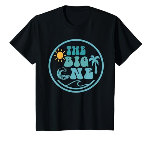 Kinder The Big One Surf Family Matching für Jungen zum 1. Geburtstag, 1 Jahr T-Shirt von Waves Surfing One Birthday Party Boy Family Tees