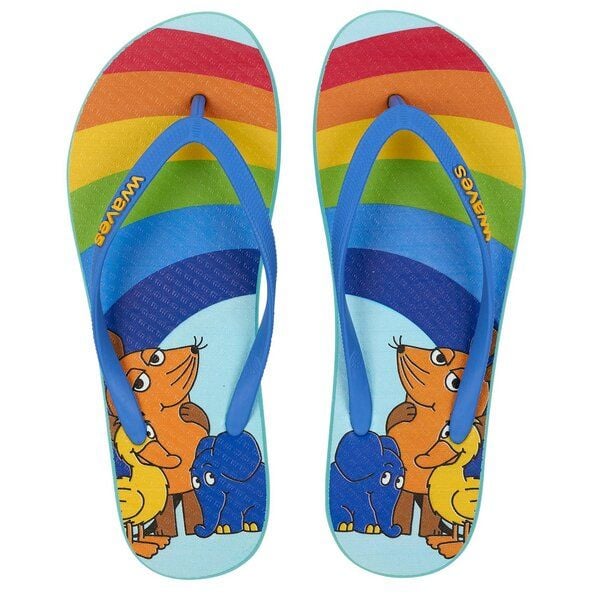 Waves Kinder Flip-Flops Die Maus „Regenbogen“ Größe 30-34 von Waves
