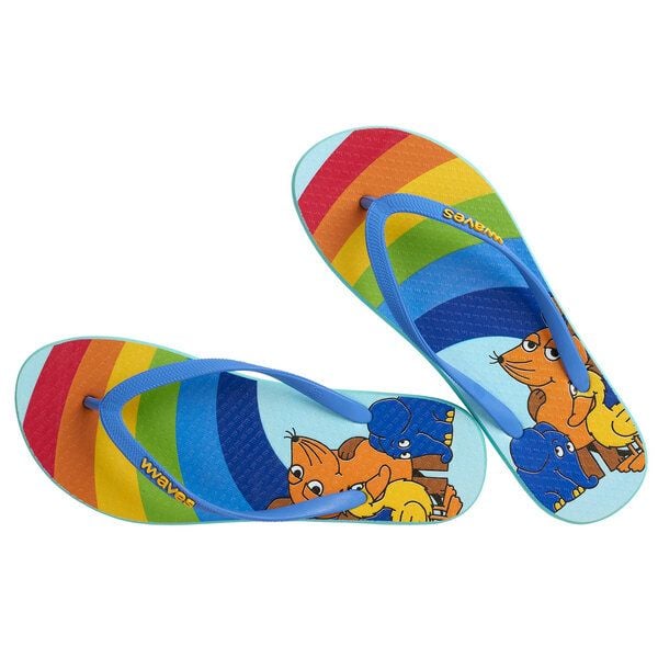 Waves Kinder Flip-Flops Die Maus „Regenbogen“ Größe 30-34 von Waves