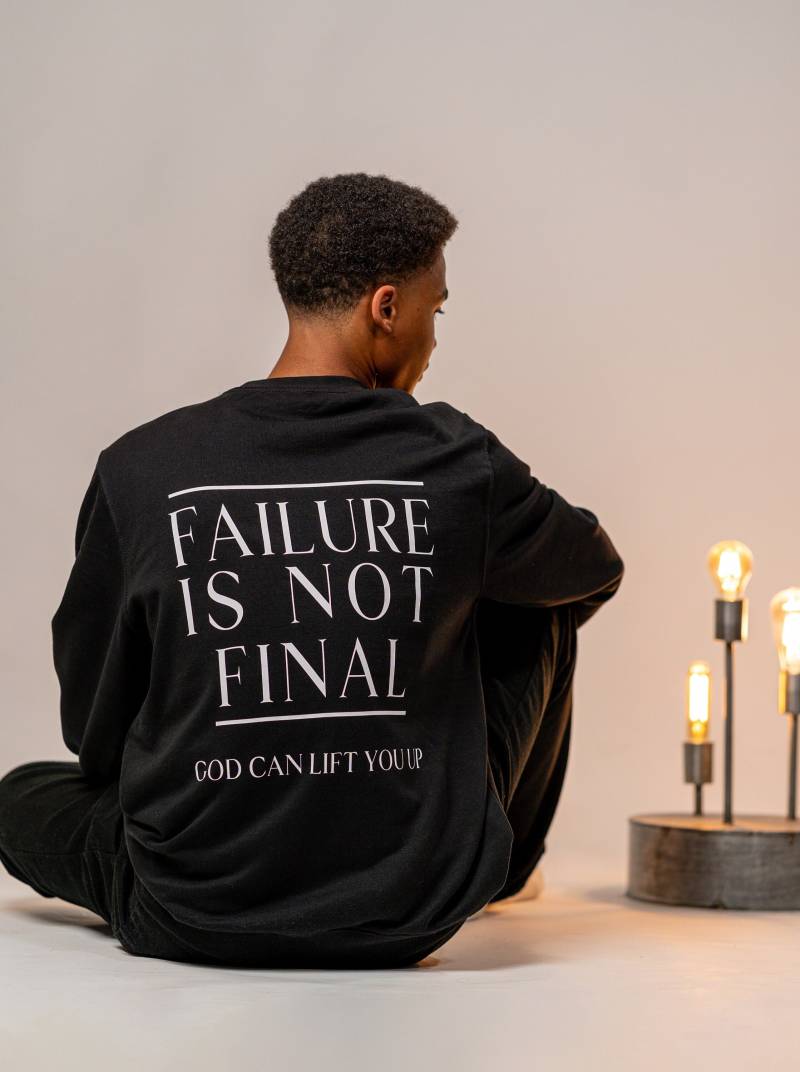 Failure Is Not Final - God Can Lift You Up Christliches Sweatshirt Bigprint von WavesofBethany