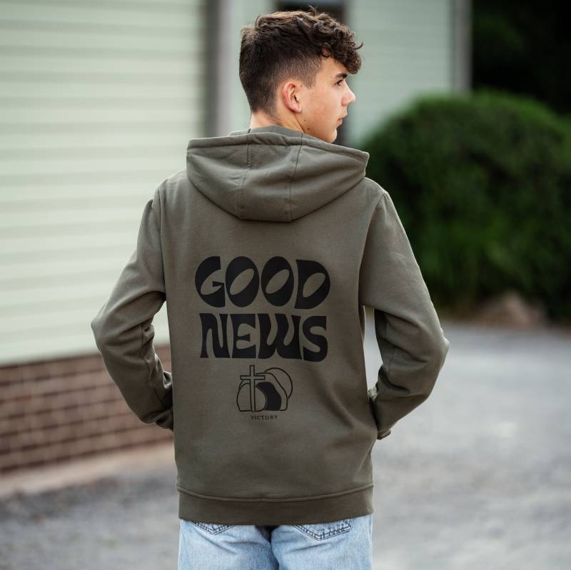 Good News Christlicher Hoodie Bigprint von WavesofBethany