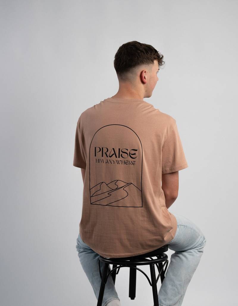 Praise Him Anywhere Christliches T-Shirt Extreme Oversize Bigprint von WavesofBethany