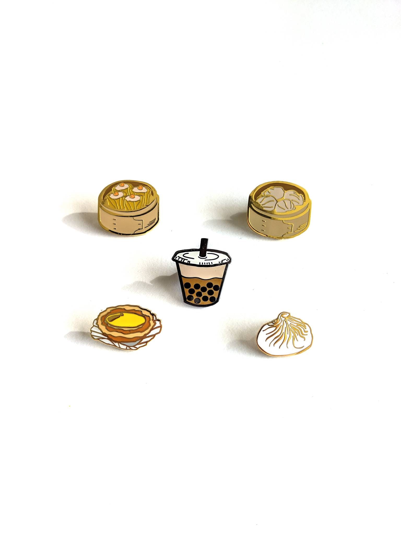 Dim Sum Emaille Pin Set Dim Sum Emaille Pin Set von Wawawawa