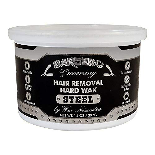Wax Necessities Barbero Grooming Depilatory Hartwachsstahl für Herren, 397g - Speziell für Männer -Barbero Hair Removal Hard Wax Tin Steel Wax Necessities Barbero Grooming Depilatory Hartwachsstahl für Herren, 397g - Speziell für Männer -Barbero Hair Removal Hard Wax Tin Steel von Wax Necessities