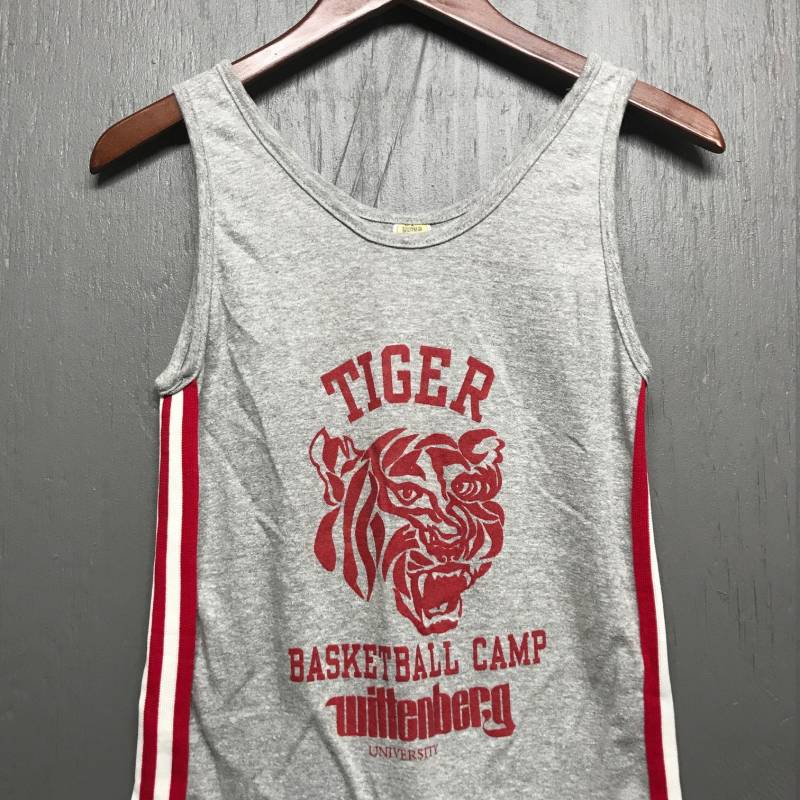 xs Vtg 80Er Universität Der Tigers Basketball Camp Grau Tank Shirt Ohio von WaxAndThreads