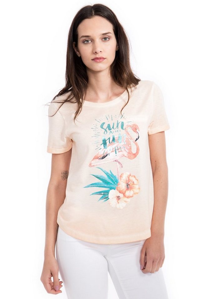 Way of Glory T-Shirt Flamingoprint & Pailletten von Way of Glory