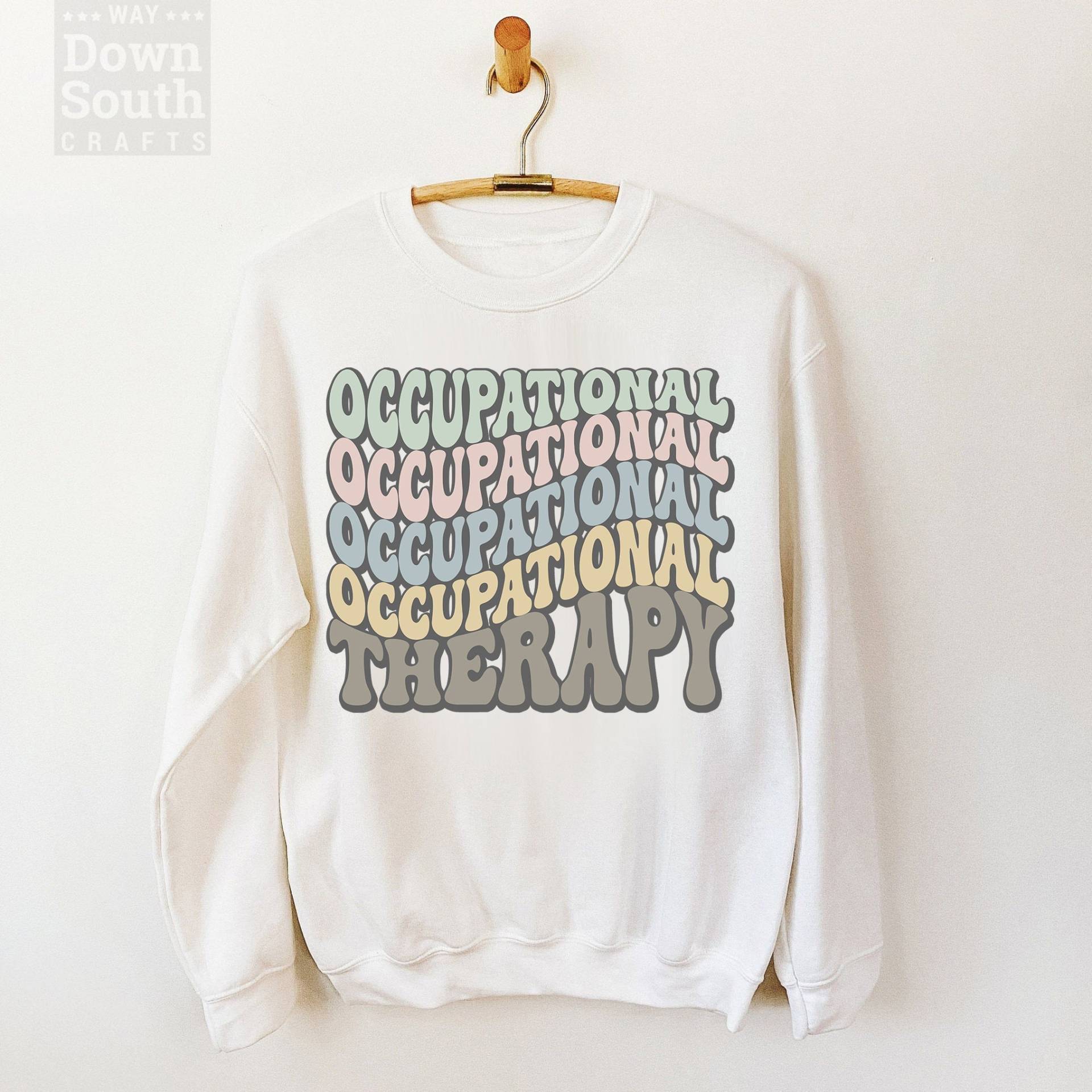 Retro Ergotherapie Sweater, Ergotherapeut Sweatshirt, Ot Geschenk, Therapeut Crewneck, Trendy Y2K Ästhetik, Team Group Squad von WayDownSouthCrafts