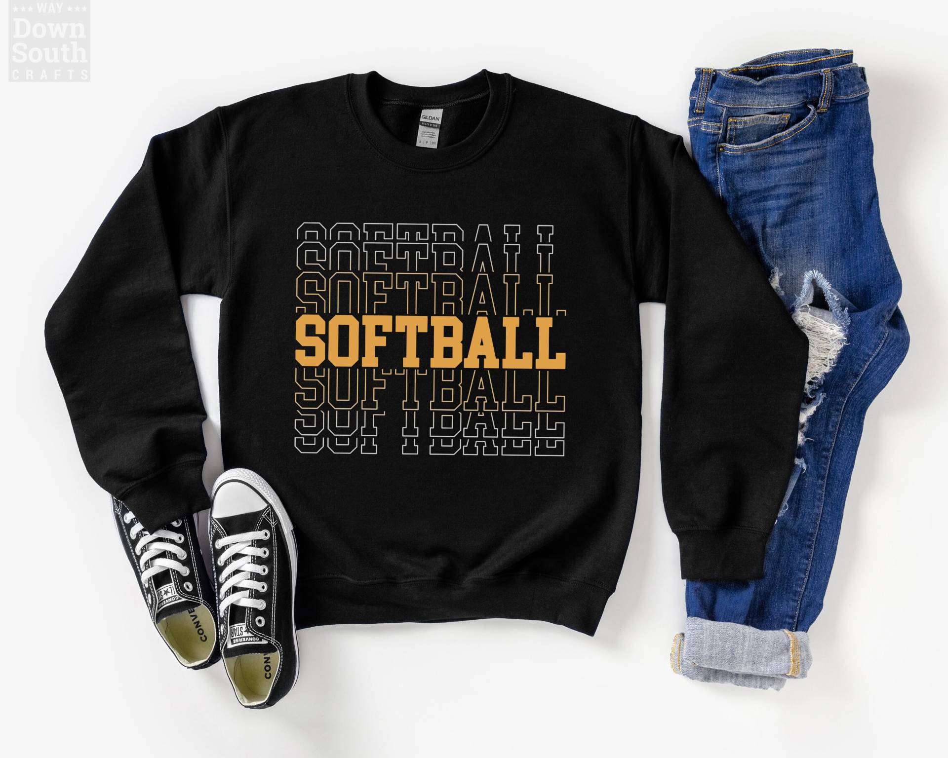 Softball Sweatshirt, Sweater, Mama, Spieler Geschenk, Coach Coaching, Spieltag, Geschenk Für, Team Shirt von WayDownSouthCrafts