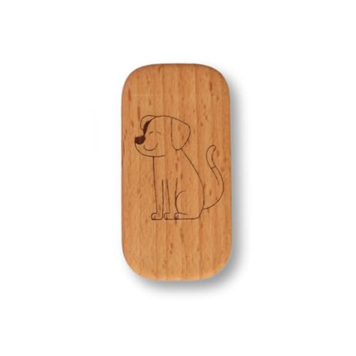 Waya - Kindernagelbürste mit Hund - Nagelpflege für Kinder - kleine Nagelbürste aus Holz mit Motiv - für saubere Fingernägel - Kinderhygiene von Waya