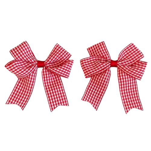 2x Spitze Top Haarnadel Erdbeer Balletcore Headdress Bündel Zubehör Plaids Süßer Top Kopfschmuck Bowler Clip von Wayfadacc