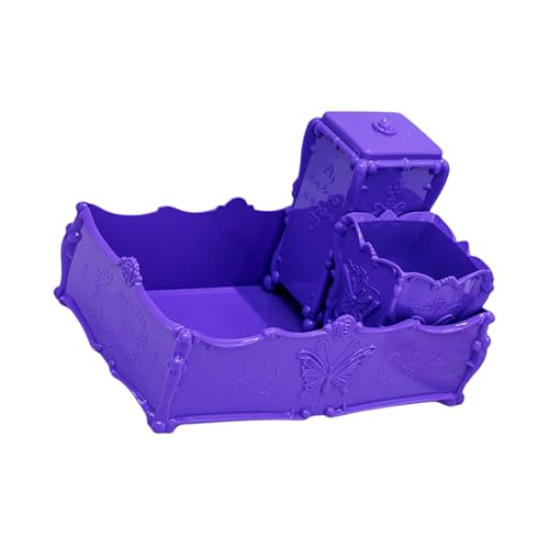 3pcs Desktop Speicher Display Rack Set Make Up Pinselhalter Nägel Kunstwerkzeuglagerbox Kosmetische Baumwollpolster Organisatoren Geschenkkosmetische Baumwollpolster Organizer Behälterspender von Wayfadacc