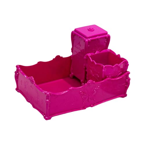 3pcs Desktop Speicher Display Rack Set Make Up Pinselhalter Nägel Kunstwerkzeuglagerbox Kosmetische Baumwollpolster Organisatoren Geschenkkosmetische Baumwollpolster Organizer Behälterspender von Wayfadacc