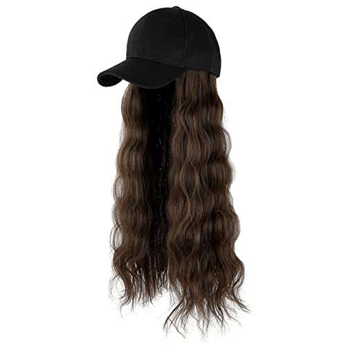 Baseballmütze für Damen, Baseball mit Haarverlängerungen für Damen, lang, gewellt, lockiges Haar, Baseballhaar Baseballmütze für Damen, Baseball mit Haarverlängerungen für Damen, lang, gewellt, lockiges Haar, Baseballhaar von Wayfadacc