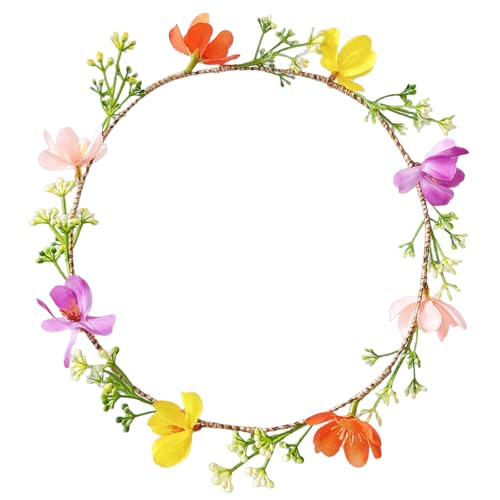 Blumenkranz, elastisches Stirnband, modischer Kopfschmuck, Haarband, Blumenkopfschmuck für Festivalpartys und Feiern von Wayfadacc