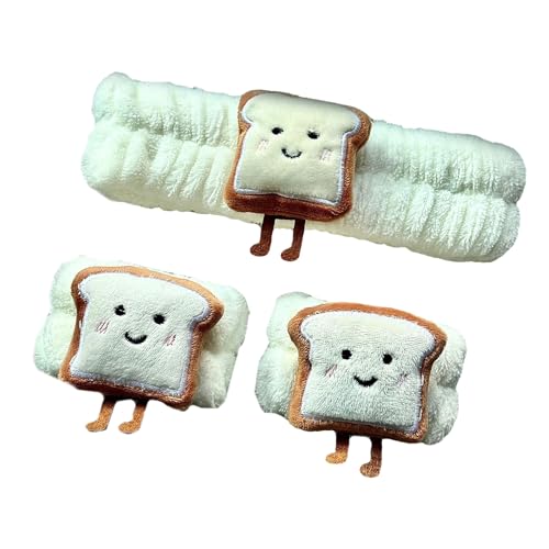 Ergonomische Gesicht Stirnband Handgelenk Waschbänder Set Absorbierende Make Up Haarband Gesicht Waschbänder Elastische Make Up Dusche von Wayfadacc