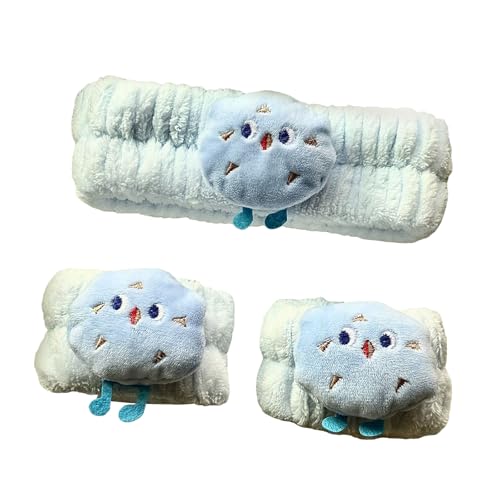 Ergonomische Gesicht Stirnband Handgelenk Waschbänder Set Absorbierende Make Up Haarband Gesicht Waschbänder Elastische Make Up Dusche von Wayfadacc
