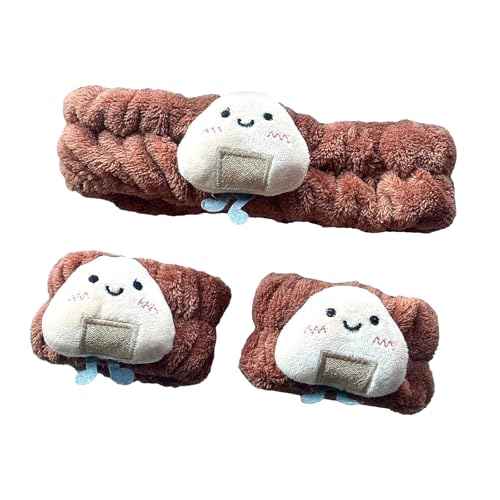 Ergonomische Gesicht Stirnband Handgelenk Waschbänder Set Absorbierende Make Up Haarband Gesicht Waschbänder Elastische Make Up Dusche von Wayfadacc