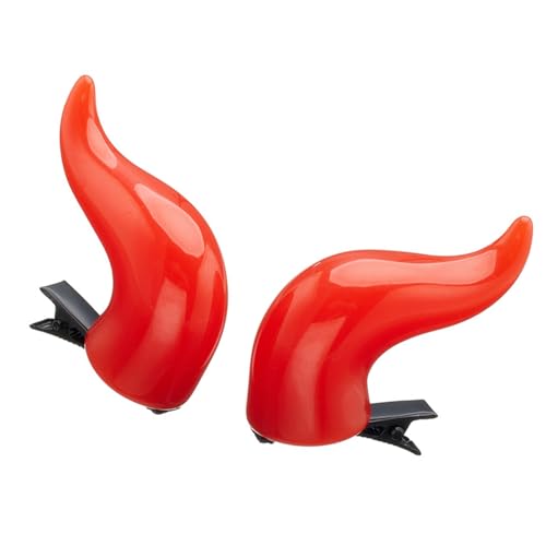 Halloween Party Kostüm Horn Haare Clip Set Rollenspiele Barrettes Festival Kopfbedeckung Devil Horn Duckbill 2pcs von Wayfadacc