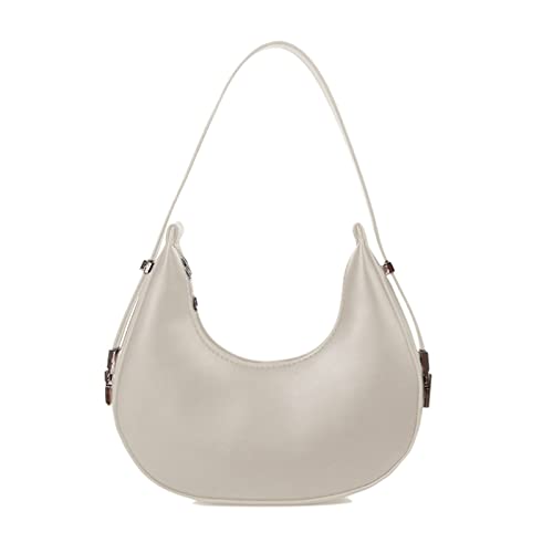 Lederhandtaschen Halbhälfte Ochterbeutel Unterarmtasche Kosmetik Make Up Geldbörse Achselhöhle Schwarz Weiß Khaki Mode Achselhaut PU Lederhandtaschen Für Mädchen Frauen Tragen Geldbörse von Wayfadacc