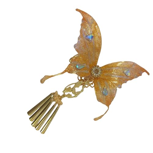 Quasten Haare Clip Accessoire Mit Luxuriöser Verzierung Eleganter Schmetterlingsform Haarnadel Mode Barrette Butterfly Clip von Wayfadacc